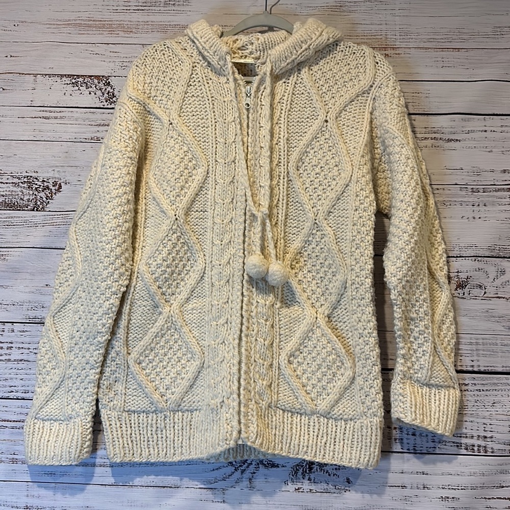 Indian Creations Wool Hooded Sweater Size S - Picture 5 of 5